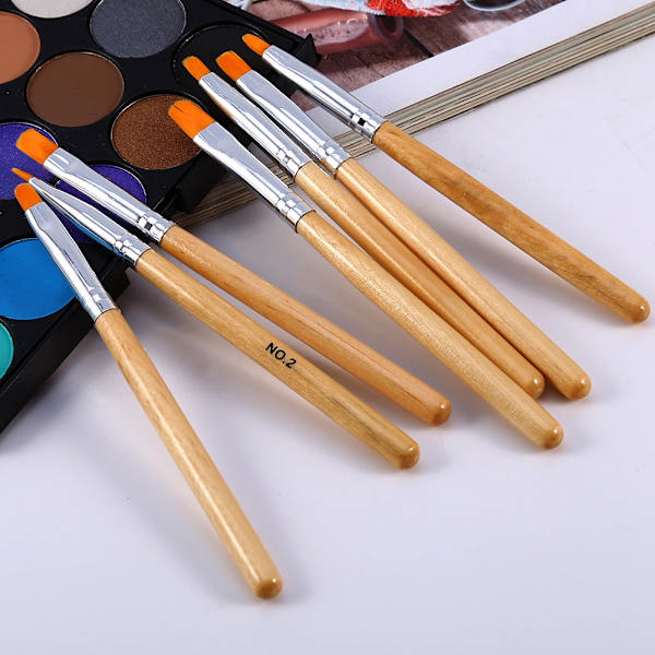 7 st Nail UV-penselplatt huvud Manikyr Falska spetsar Akryl Gel Målningsritningsdesignverktygssats
