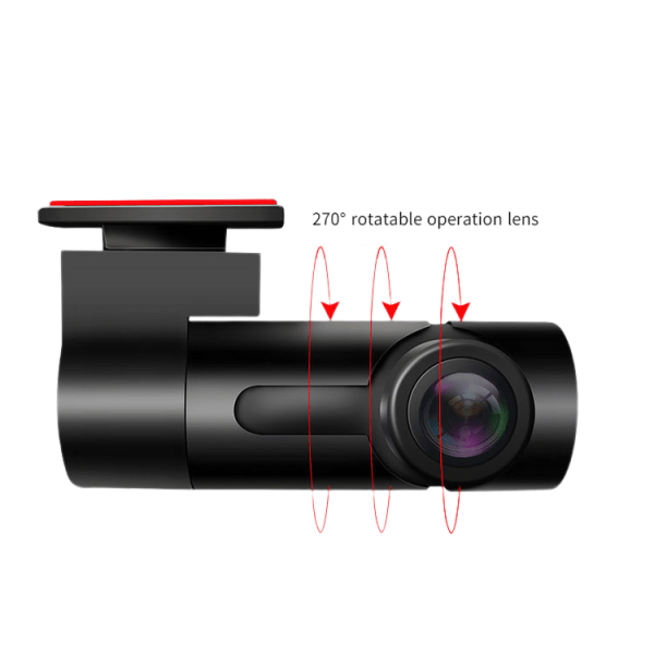 G6-3s Mini Hidden Dash Cam, Super Night Vision (Inget kort) Svart