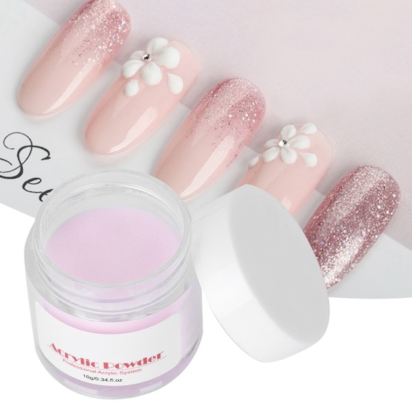 10g Akrylpulver 3D Tredimensionel Udskæring Negle Manicure Krystalpulver Negledekoration 02