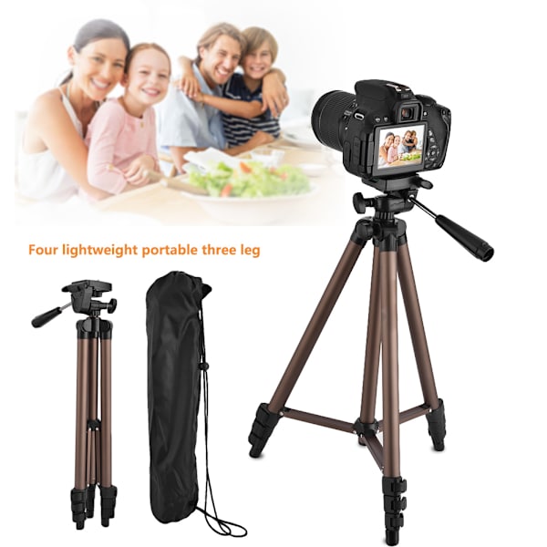 4 Sektioner Retractable Lätt Bärbar Tripod Stabilisator Telefon Stöd Hållare