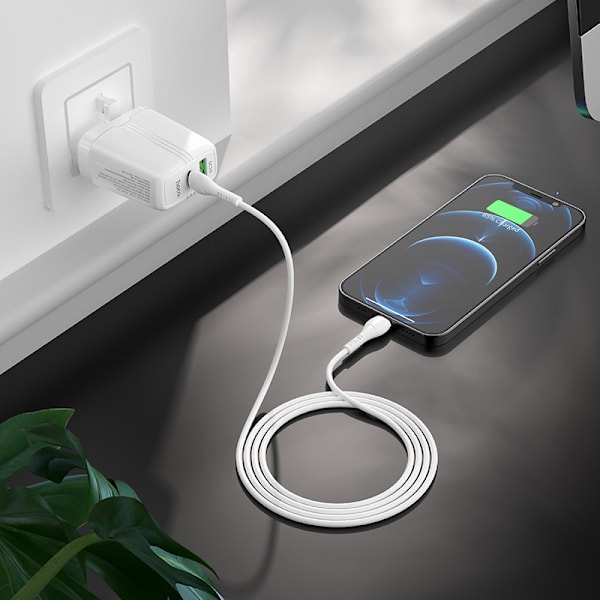 hoco. NK1 Zhanyou dobbelport PD20W+QC3.0 lader ny britisk standard 18W hurtigladinghode