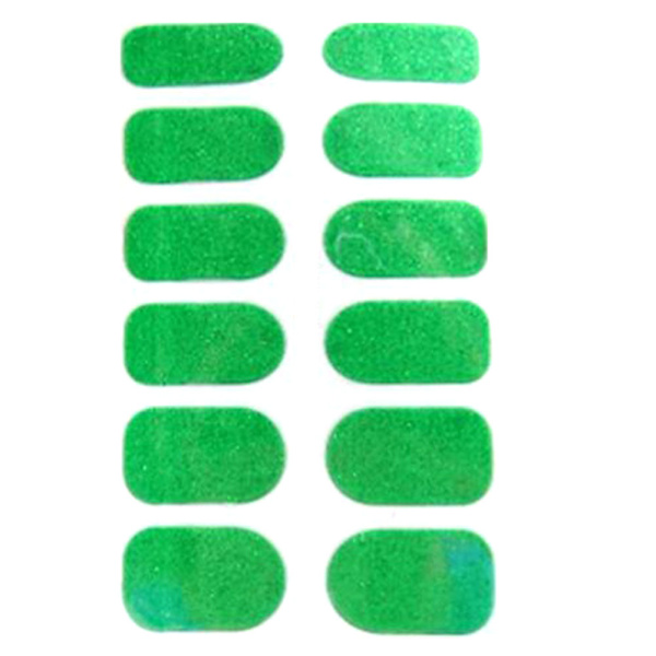 Ren farge glitter dekorasjon selvklebende klistremerker ultra tynne neglekunst klistremerker grønn XF.JU223