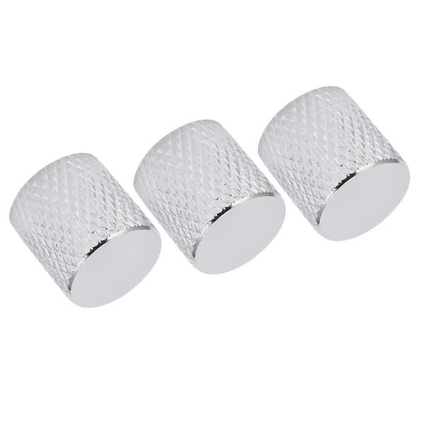3 st gitarrkontrollknoppar volymton passform toppset kit instrumenttillbehör ersättningssilver