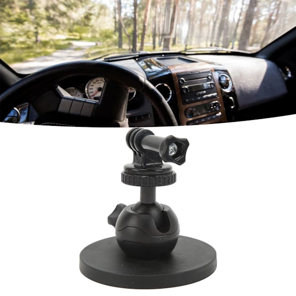Magnetisk actionkameramontering för Hero för Insta360 Stark sugkopp bilkameramonteringshållare med minikulhuvud och adapter