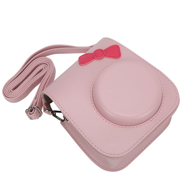 PU-läder Antidrop Retro Axelskyddande Kameraväska Väska för Instax mini11/8/9(Rosa )