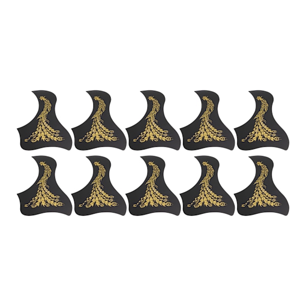 Gitarr plektrumskydd Klassisk Anti Scratch Plate Skyddande Instrument Tillbehör Fågel Typ Fenix Mönster 10 st Guld