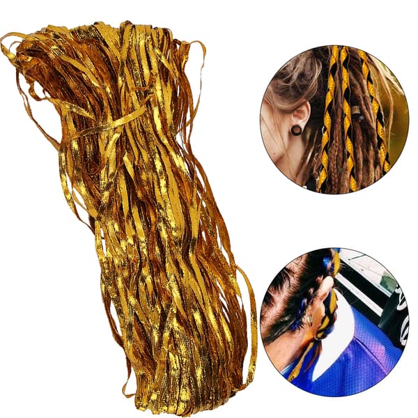 Trendiga Dreadlocks Hårrep Dreadlocks Hårband Dekoration Flätor Tillbehör Guld