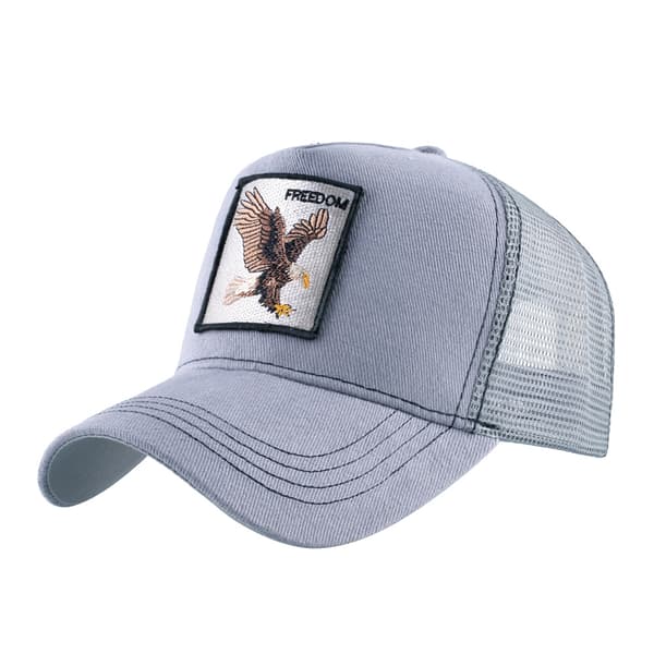 Animal bird mesh trucker hat snapback square patch unisex baseball caps