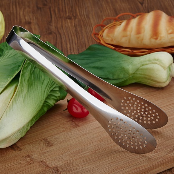 Rustfrie serveringstenger i rustfritt stål, 9 tommers matserveringstenger, forrettbuffétstenger, gaffel, for servering, matlaging, salat, grill, kake, brød