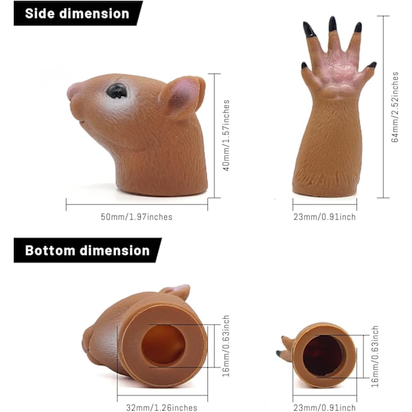 ® Ekorre Fingerdockor Set, Djurdockteater Rekvisita, Nyhetsleksaker Konstiga Saker Presenter