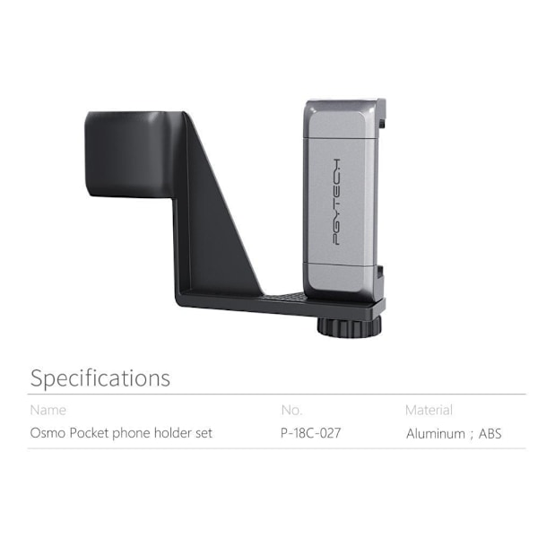 PGYTECH Mini Justerbar Smartphone-hållare Fäste för DJI OSMO Pocket Gimbal