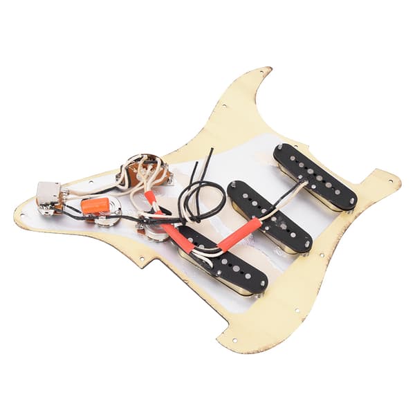 Förladdad SSS Humbucker Pickguard Pickups Set med Back Plate för Elgitarrdelar