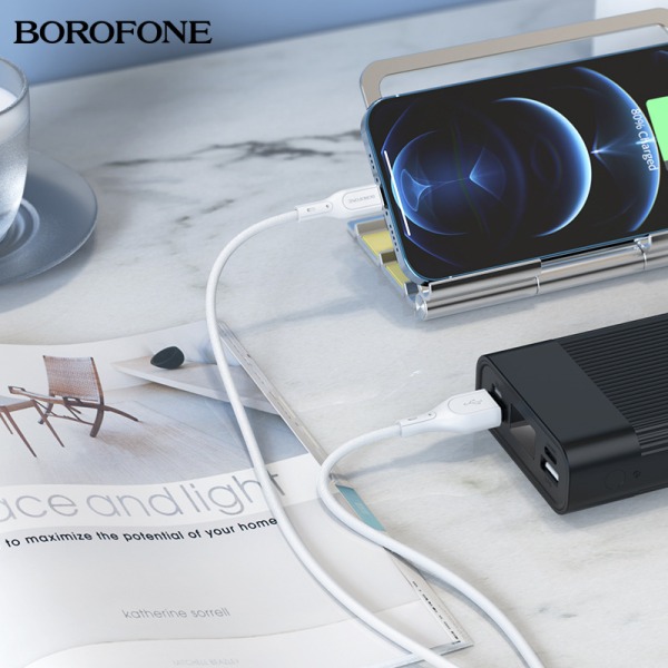 Borofone BX66 silikon PD ladekabel for Apple hurtiglading 20W mobiltelefon ny ladekabel