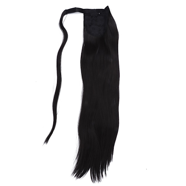 Rak rak runt hårförlängning hästsvans peruk klämma i hästsvans falskt hårstycke styling 01#