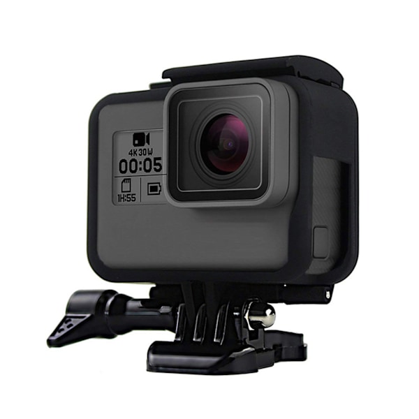 Ramfäste för Hero 5 Hero 6 Actionkamera Skyddande Ramfodral med Reserverad Mikrofonöppning Svart
