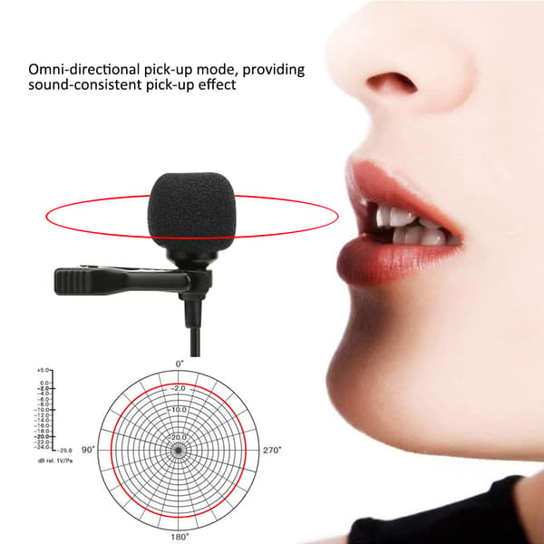 Plast 6m Bærbar Dobbelthode Krageklips På Mikrofon Live Intervju Mikrofon for DJI OSMO Pocket