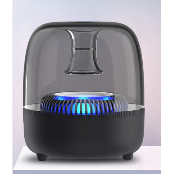 F7 bluetooth-högtalare transparent färgglatt ljus Svart