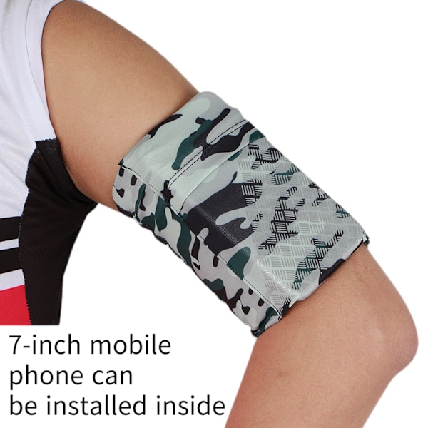 Universell sportarmband för alla mobiltelefoner. Telefonarmband för löpning, fitness och gymträning Passar telefoner upp till 7\"  kamouflage L