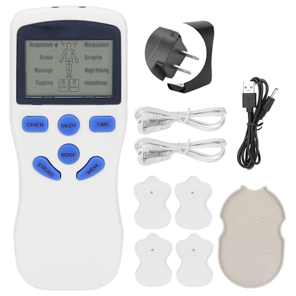 Digital muskel stimulering elektrostimulator bärbar elektrisk muskelstimulator enhet US-kontakt 100-240V