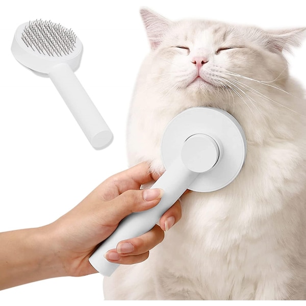 Kattborste, självrengörande kattborste, husdjurshårborste, hundar och katter Borste Grooming kam för husdjurshårborttagningsborste för husdjur