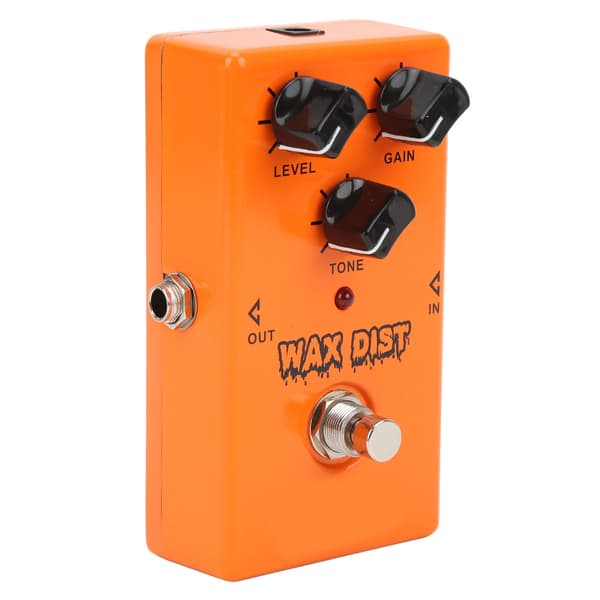 Gitarr Effekt Pedal WAX DIST Distortion Singel True Bypass Instrument Tillbehör Orange