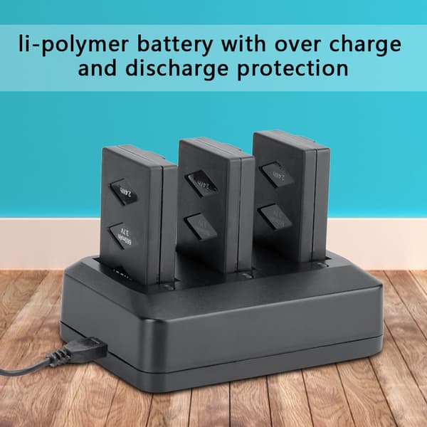Shoot Parrot MiniDrones 3*Batterioplader med 3 Batterier
