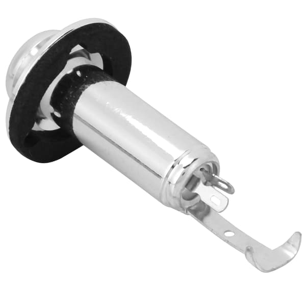 Kobber gevind stereo output jack tilbehør til elguitar (sølv)