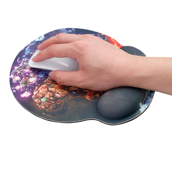 Musematte, ergonomisk musematte med gel håndleddsstøtte (9 x 7,1 tommer)