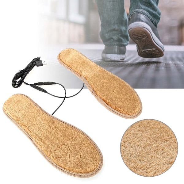 Unisex Latautuvat Sähköiset USB-Lämmityssuolat Talvella Lämpimät Kengät Insertit Kengänpohjallukset 41