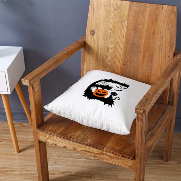 Engelsk alfabet putetrekk Halloween morsom bokstav  Lin putetrekk for hjem sofa seng pute (bokstav B)