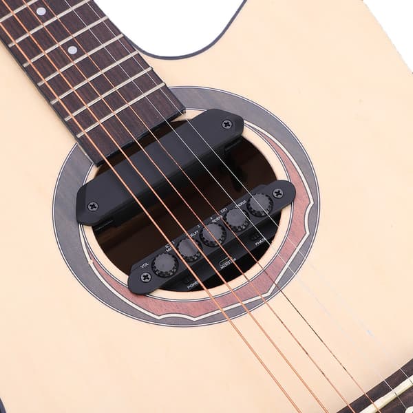 R2 Resonans Pickup med Endpin Jack Effekt Regulator Högtalare för Akustisk Gitarr