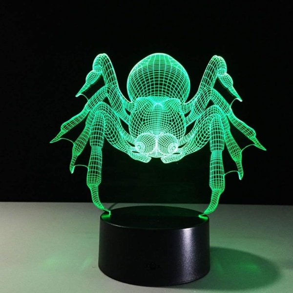 WJ Sengelampe 3D Illusion LED Lamper 3D Natlampe 3D Akryl Natlampe Soveværelse Sengelampe Stereo LED Natlampe Illusion LED Natlampe Nat-Lys