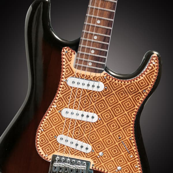 Lönn Pickguard Bakplatta Ersättning för ST Style SSS Elektrisk Gitarr (Gallermönster)