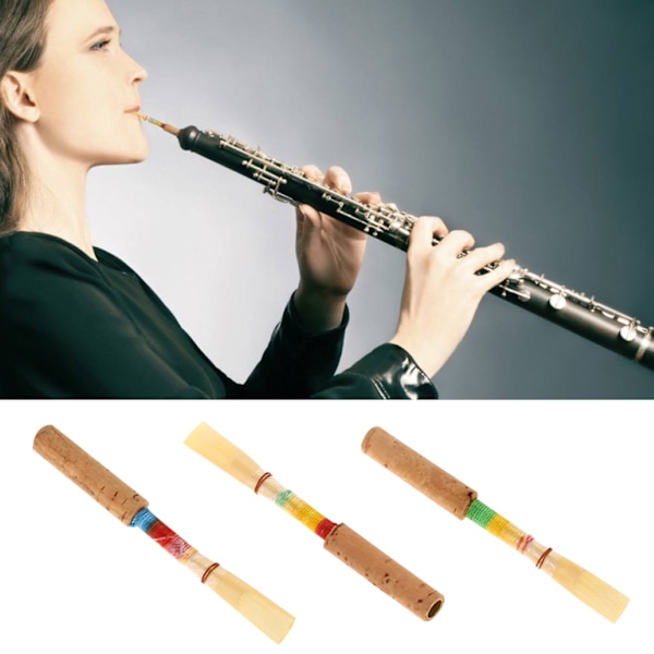 4 st Oboe Reed Blåsinstrument Reservdelar med Plastförvaringslåda