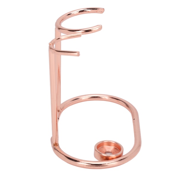 Stativ for barberhøvel i rustfritt stål, moderne design, rustfritt, holdbart, lite, bærbart, til barberkost, for toalettrom, roségull
