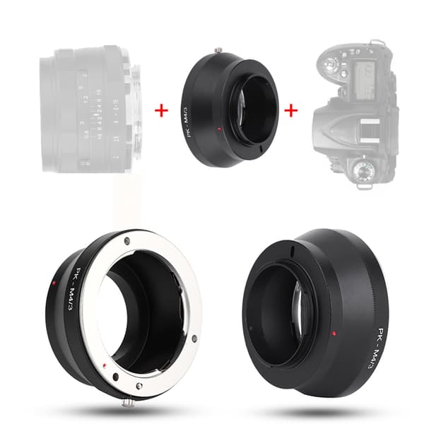 PK-M4/3 adapterring for Pentax PK-objektiv til Micro 4/3 kamerahus