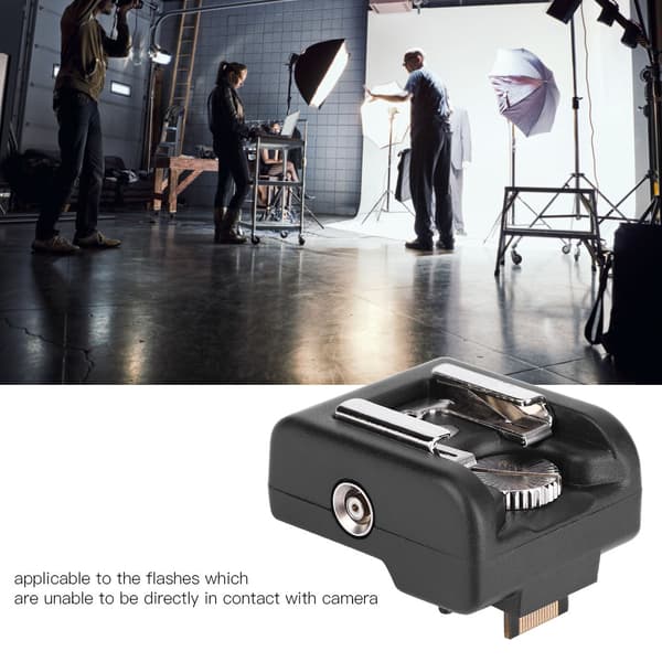Hot Shoe Adapter Konverter Kamera Trådløs Speedlite Flash Trigger Sort