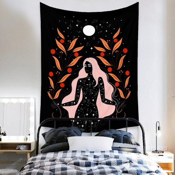 Wekity Boho-tyylinen seinävaate, esteettinen taide, kodin taustakangas, sisustuslahja, seinävaate olohuoneeseen ja makuuhuoneeseen (520-4, 59 x 79 tuumaa)