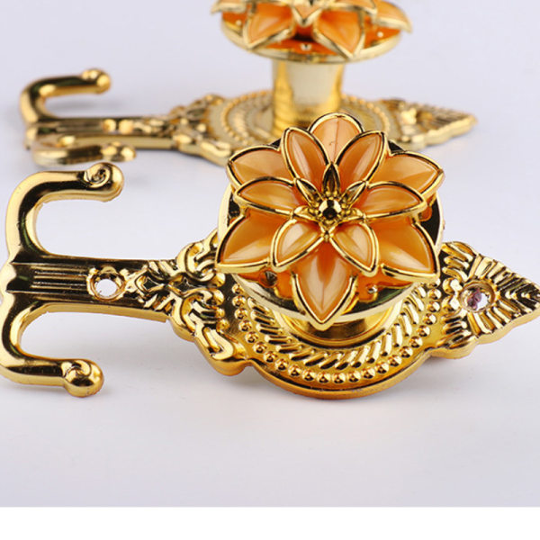Guld Gardin Holdbacks Væghængte Kroge Gardin Tilbageholdere med Skruer Dekorative Gardin Metal Krog