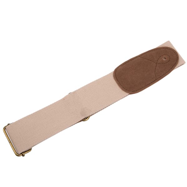 Gitarrrem i bomullsflanell, justerbar, retro-stil, bred axelrem, khaki