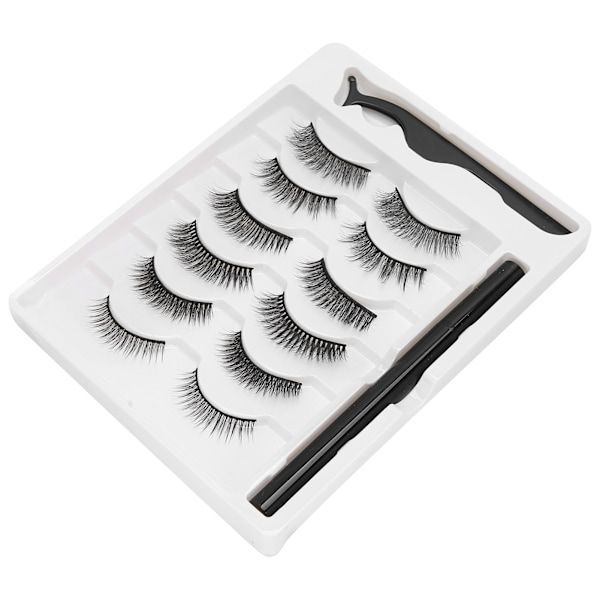 Vattentät självhäftande eyeliner flytande eyeliner falska ögonfransar pincett sminkverktyg set