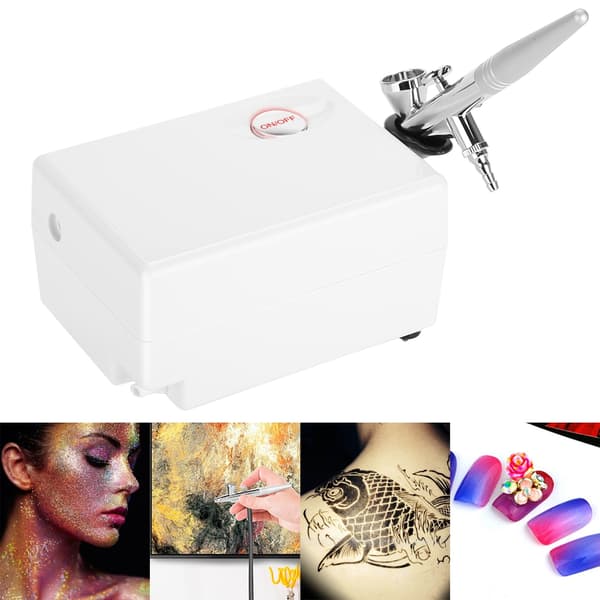 Mini spikpistol Airbrush kompressor kit Nagelkonst målning verktyg set