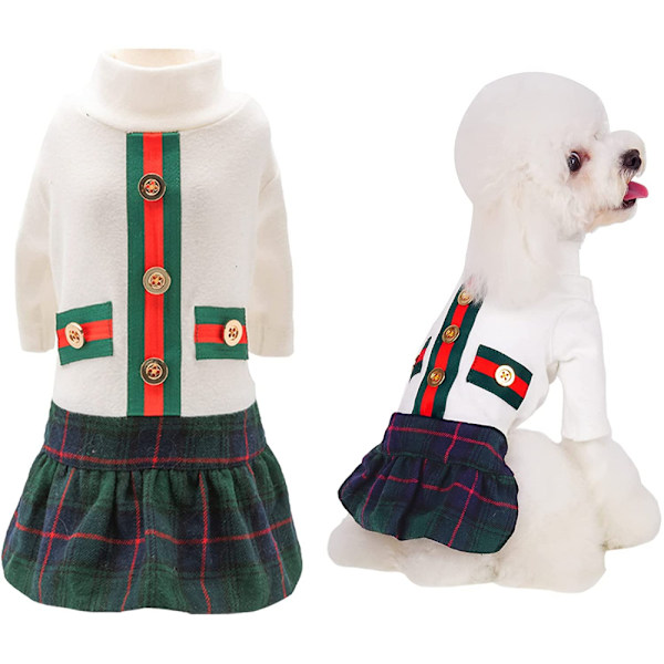 Valpkläder, semestertema hundkjolar, valpfödelsedagsfestdräkter, husdjursdräkter för valpar och katter hundkläder (XL-storlek)