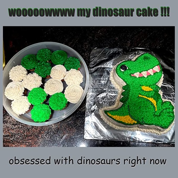 Dinosaurie silikon molds, söt 3D dinosaurie kakform för barn Födelsedagstårta Baby Shower Party Supplies