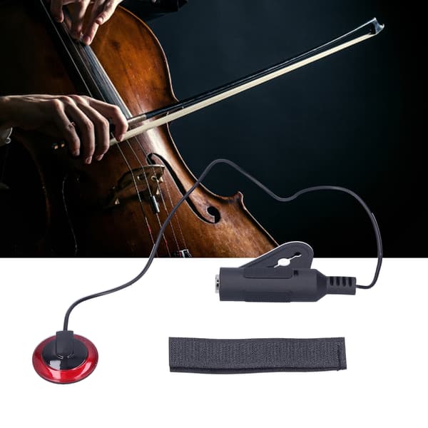 Gitarr Piezo Pickup Kontakt EQ Mikrofon Transducer för Violin Ukulele Mandolin AD‑20