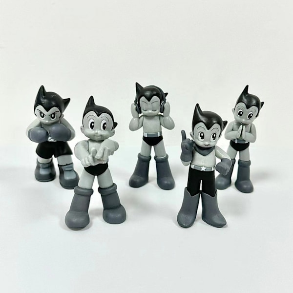 Iron Arm Astro Boy Handgjorda 5 Modell Dekorativa Leksaker, Leksaker, Leksaker, Pojkar och Flickor Presentförpackning-grå 5 PCS