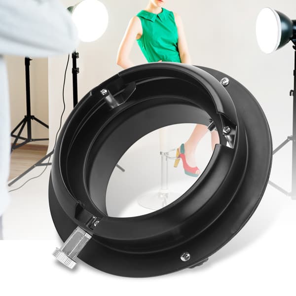 Alloy Sort Adapter Ring Konverter til Lille Fotolys til Bowens Mount