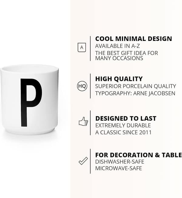 Brev kaffekopp / Brev Mugg enkel stil（Brev P）