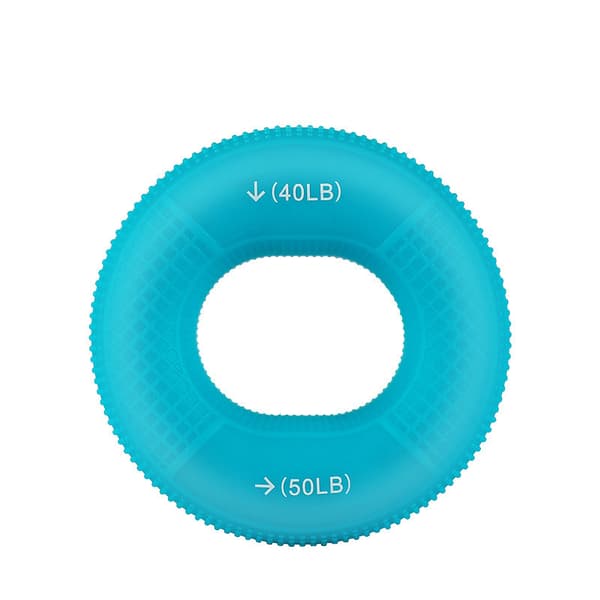 Ring Hand Exerciser Bärbar Silikon Dubbel Styrka Förbättra Cirkulation Finger Exerciser Blå