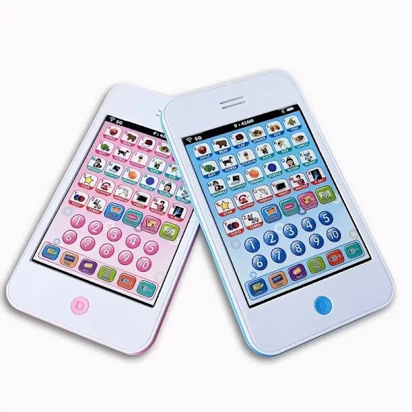 TELEFON Tidig Utbildning Lärande Berättelse Maskin Barn Pedagogisk Punktläsare Mini Leksak Blue